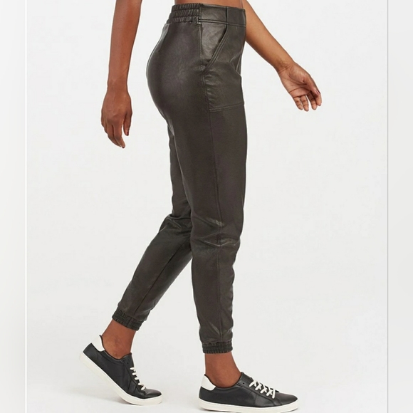 Vegan Leather Joggers - Picture 3 of 7
